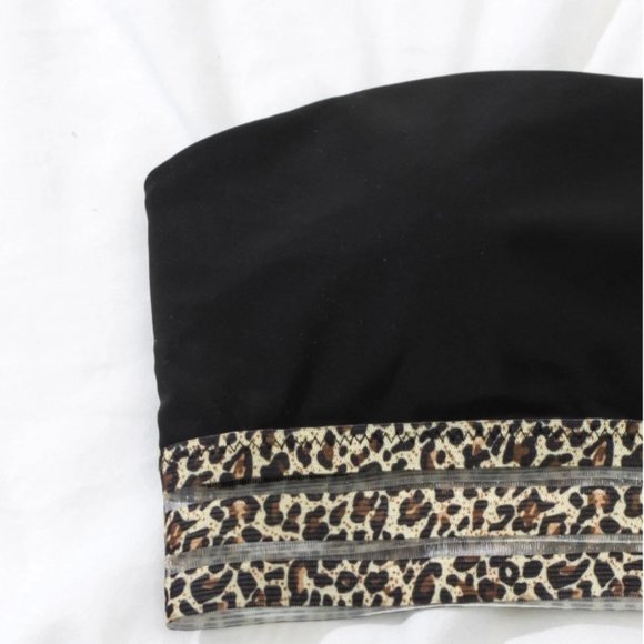 Mesh Insert Bandeau Bikini - Picture 4 of 6